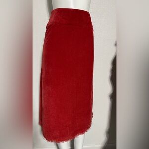 💯 Cotton Elegant Red A-Line Skirt